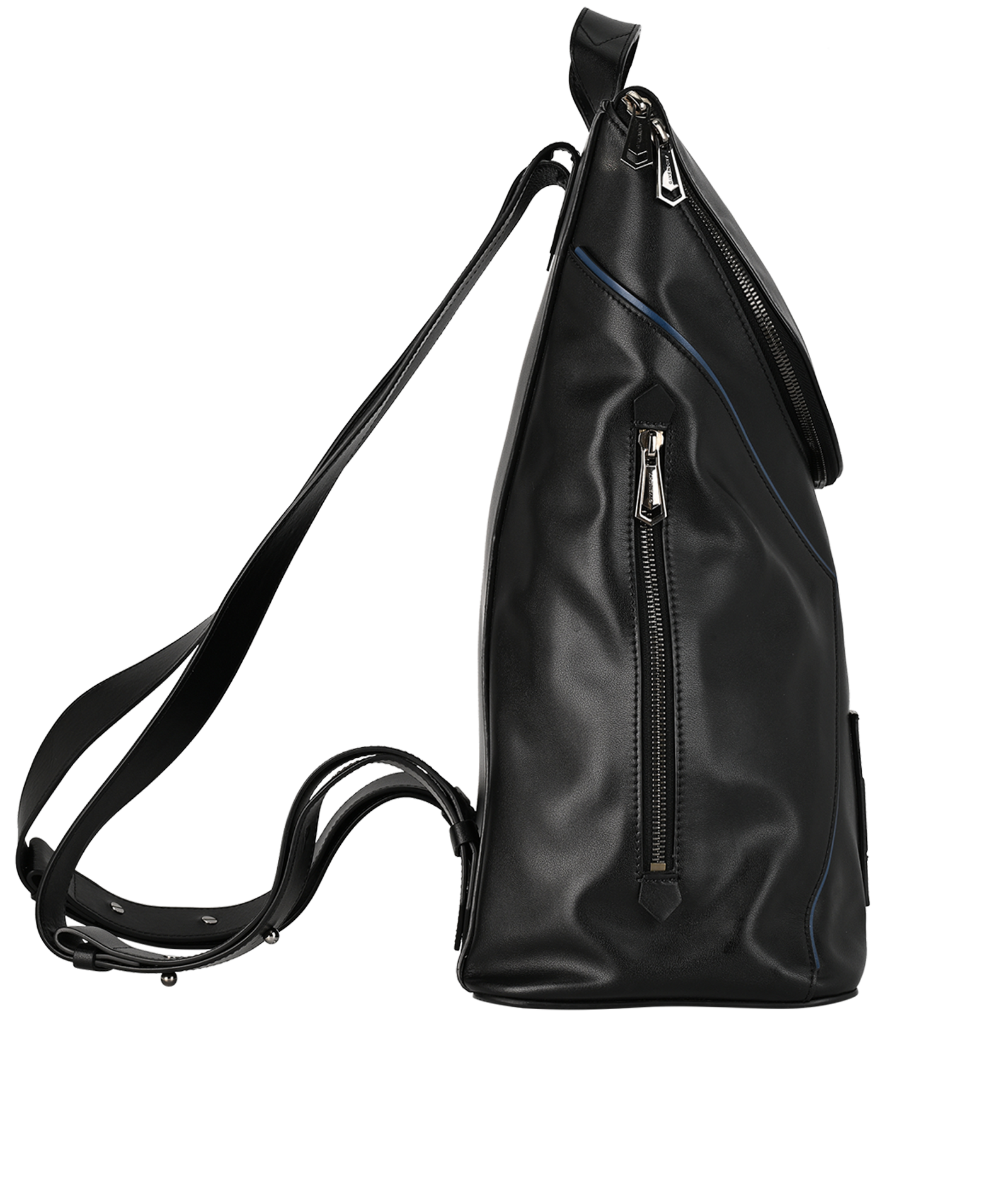 Backpack, &pound;395, Handbags, Black, Leather, Side view